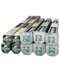 U-type screw conveyor troughs with end bearing plates