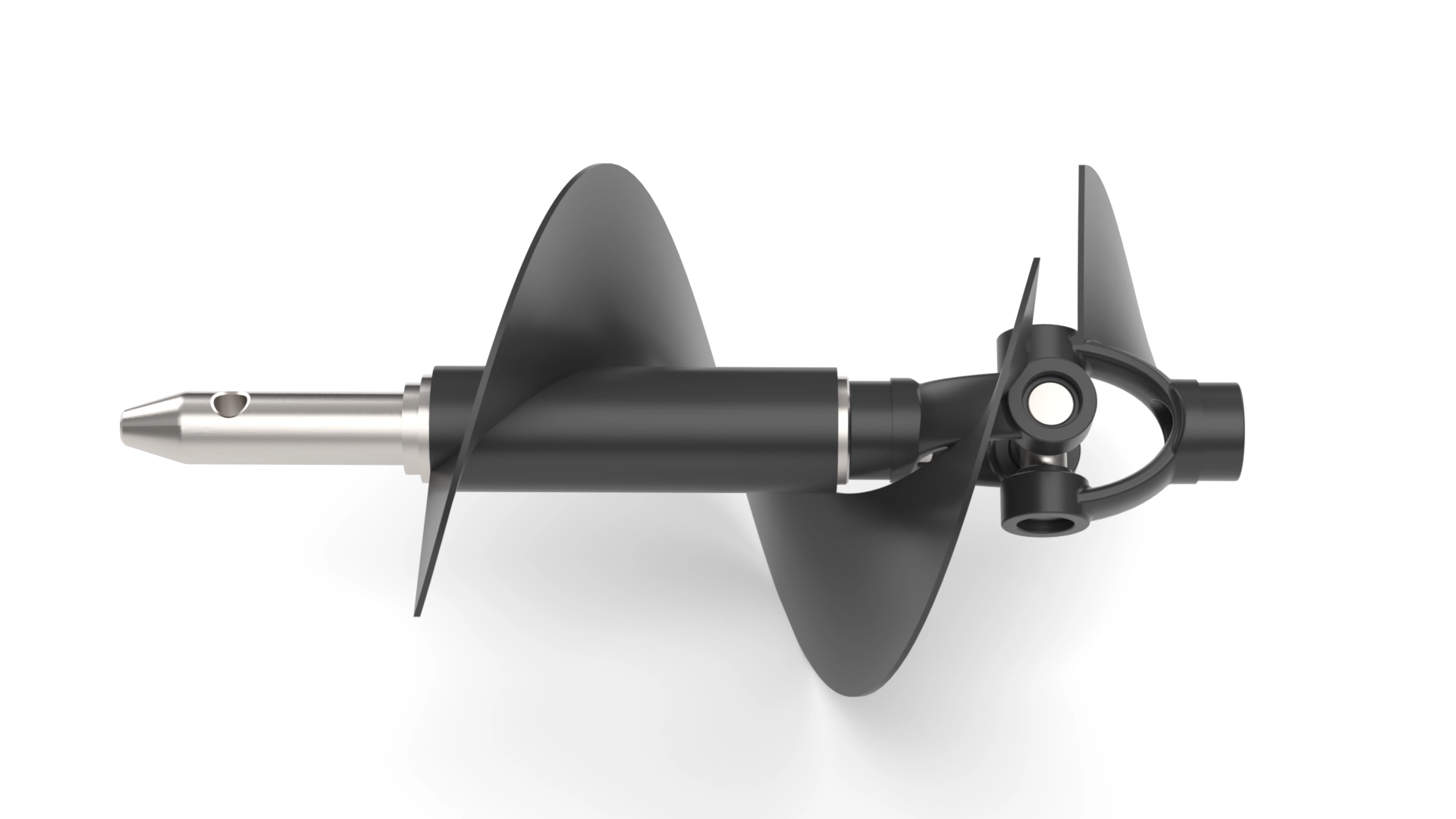 Cross Auger for Combine Grain Outlet - side view