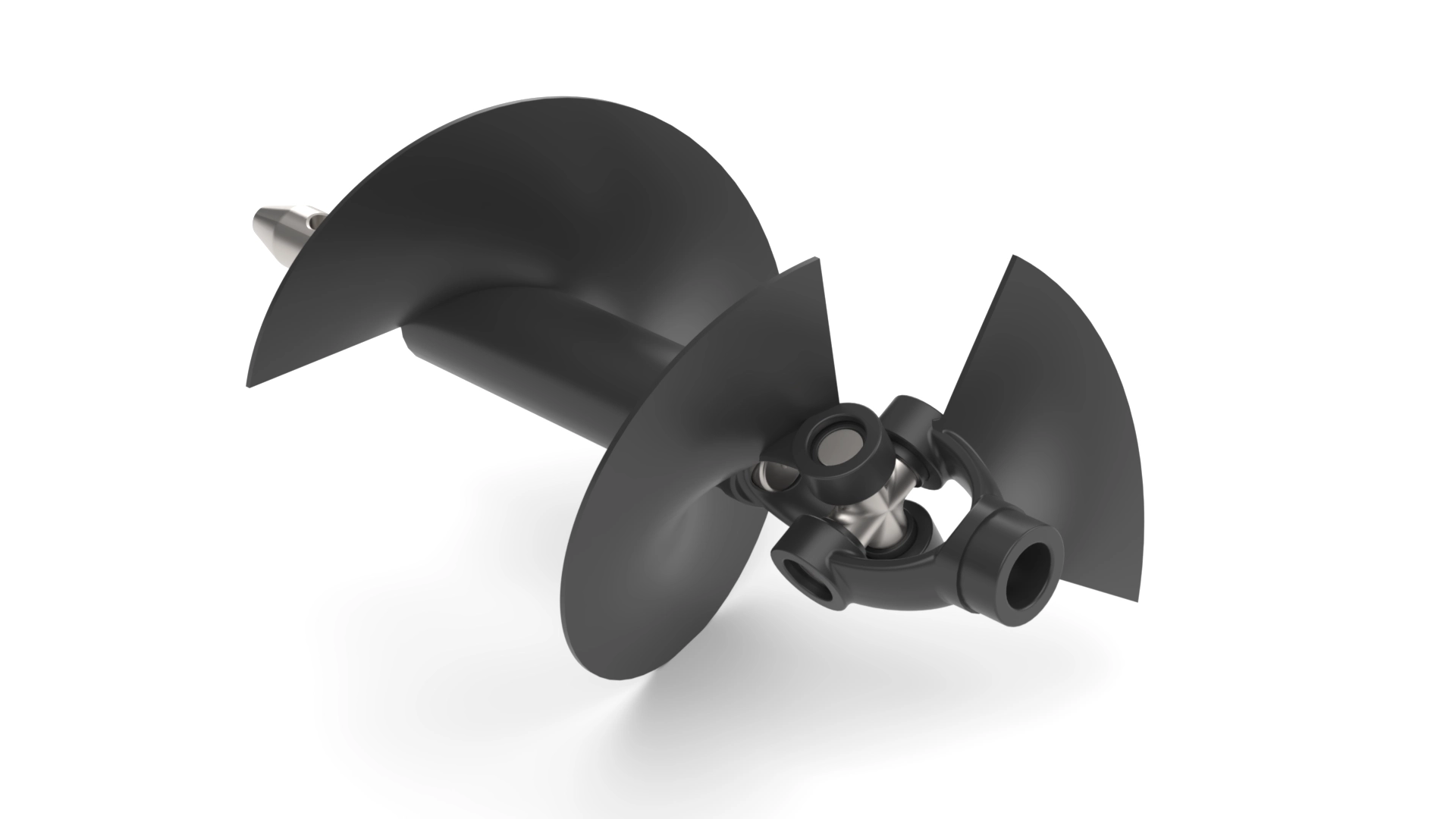 Cross Auger for Combine Grain Outlet - top view