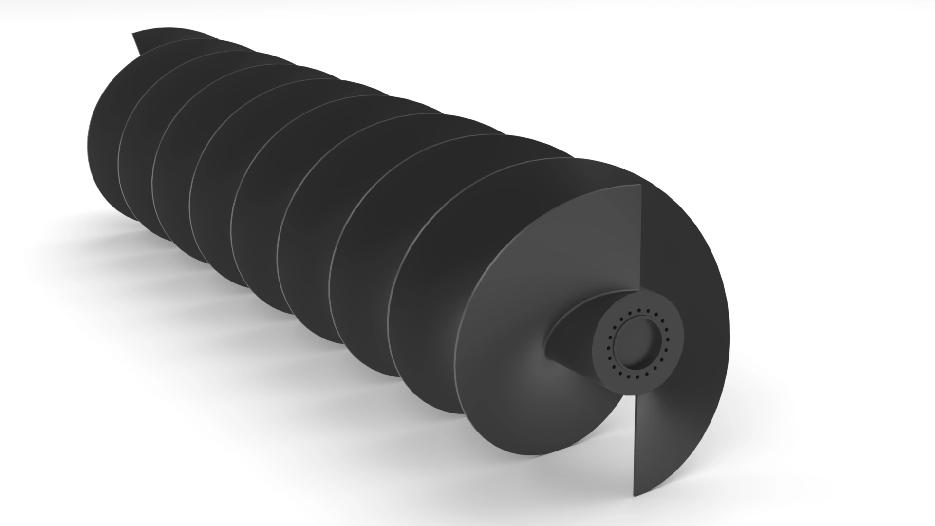 Custom Heavy-Duty Double-Start Auger - close-up detail 1