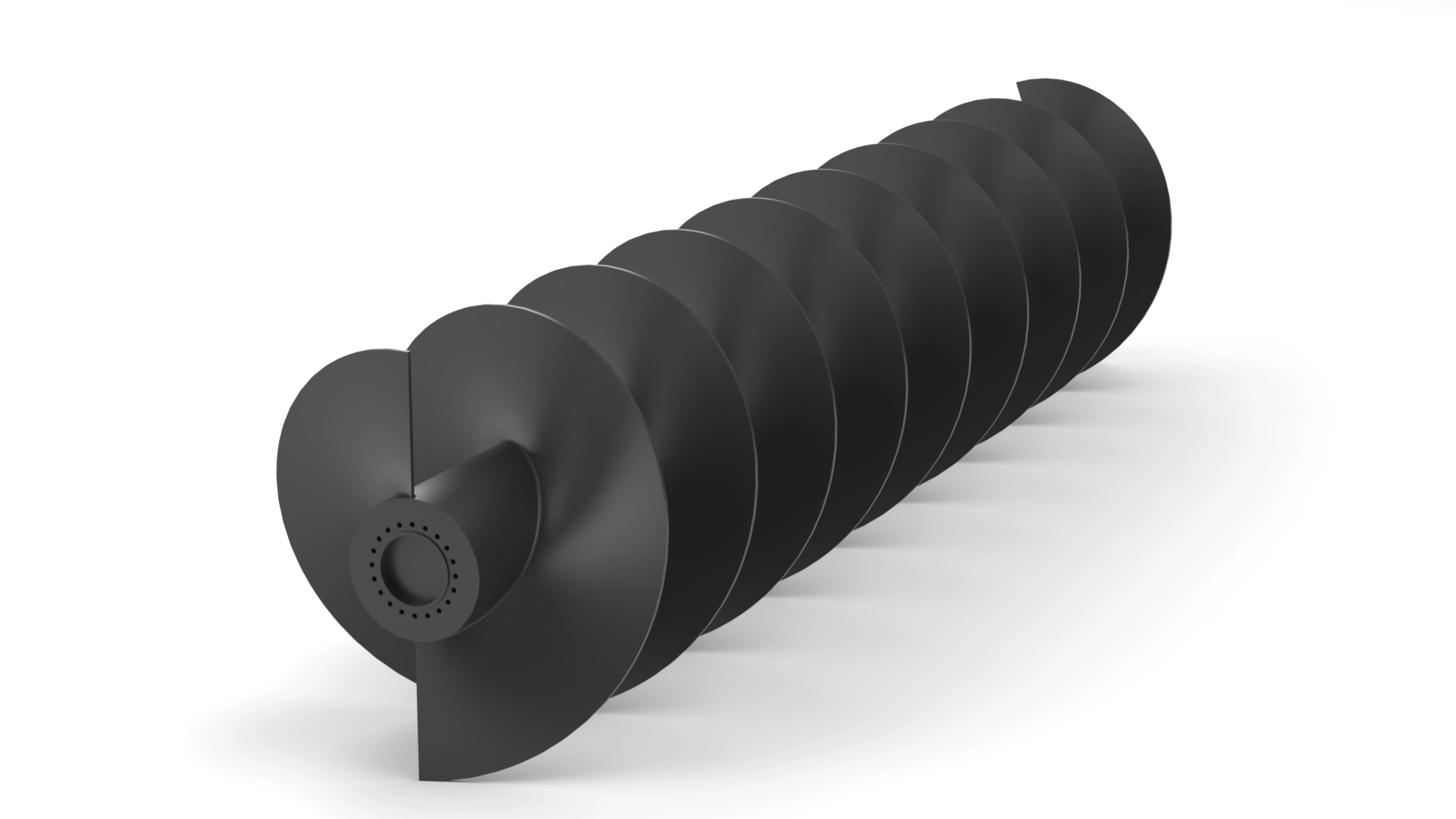 Custom Heavy-Duty Double-Start Auger - close-up detail 2