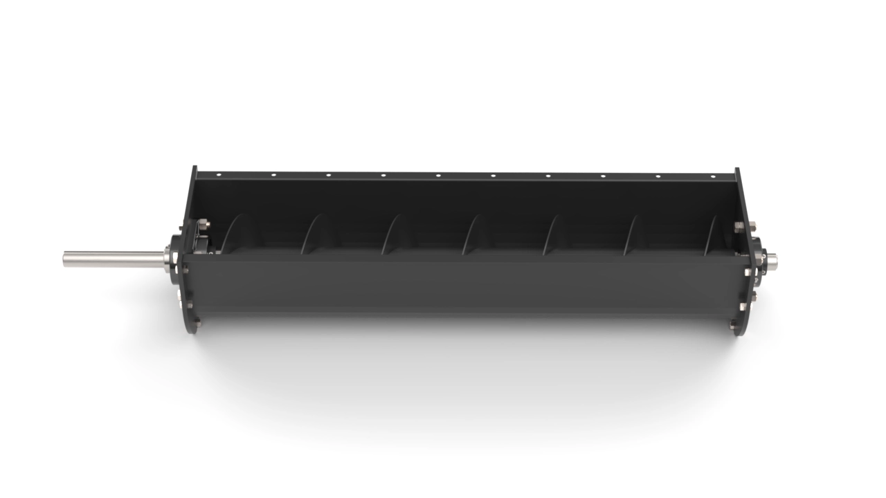 U-Shaped Screw Conveyor – 255mm Dia (4ft) - side view