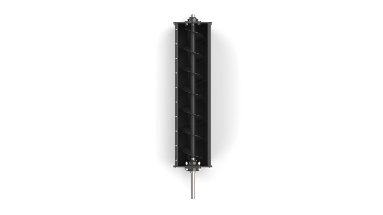 U-Shaped Screw Conveyor – 255mm Dia (4ft) - top view